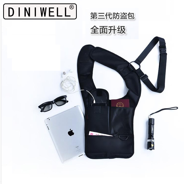 Invisible backpack men's shoulder arm bag armpit flat tactical outdoor sports running mobile phone close-fitting anti-theft waist bag