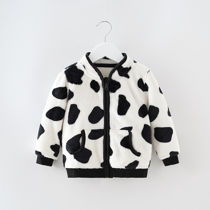 Picture of Children's coat spring and autumn flannel baby coat girls boys cardigan sweater baby coat a generation of hair