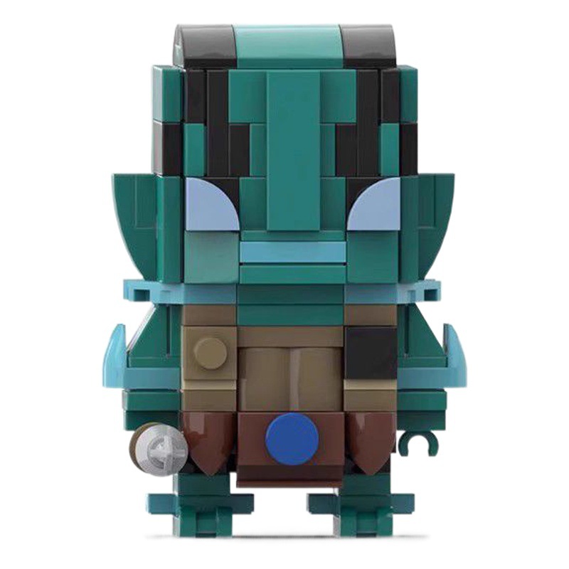 Compatible with Lego creative MOC suit diy assembled Abraham SA square head building block model desktop decoration