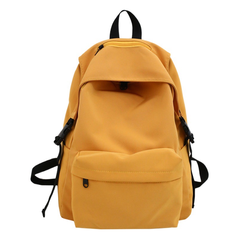 Japanese Style Solid Color Fashionable Nylon Backpack Women's Schoolbag Women's Korean Style Senior high school Lightweight Backpack Women's College Student Backpack