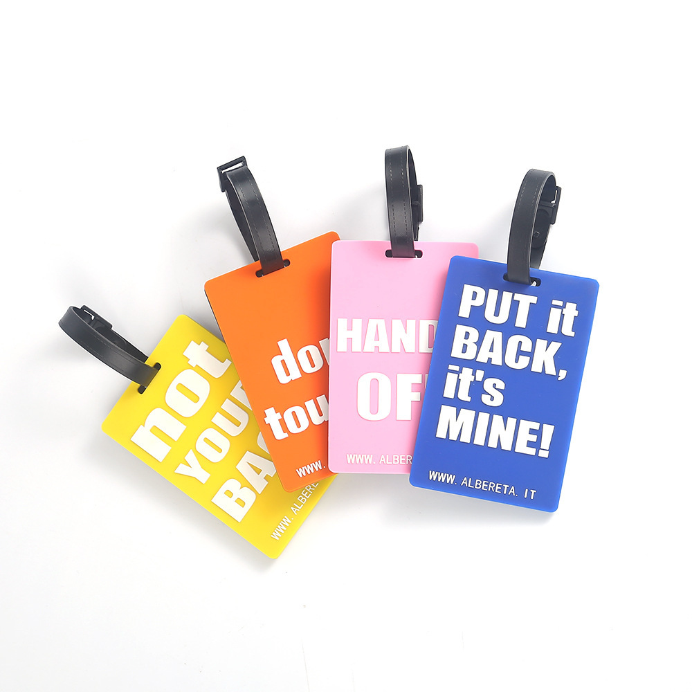 Picture of Amazon's New Cartoon Pvc Luggage Tag Bag Pendant Creative Card Holder Travel Suitcase Backpack Name Tag Wholesale