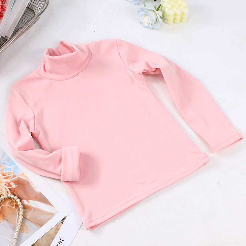Picture of Autumn and Winter New Style German Velvet Kidsren's Half Turtleneck Bottoming Shirt Pure Color Boys and Girls Baby Thermal Intimates Dropshipping
