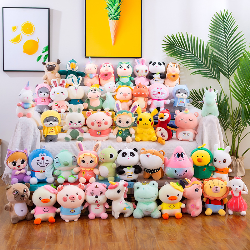 Picture of Factory wholesale eight inch grab doll 25cm down cotton plush toy doll machine doll wedding throw puppet