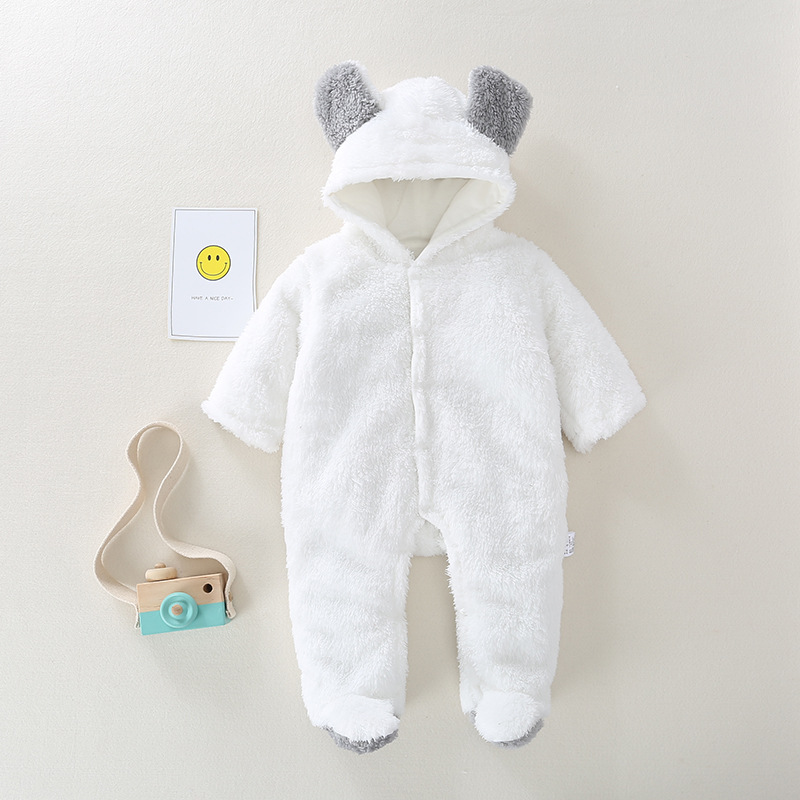 Picture of Factory Direct Supply Newborn Baby Short-sleeved Body Clothes Baby Outfit Winter Thickened Warm Climbing Clothes