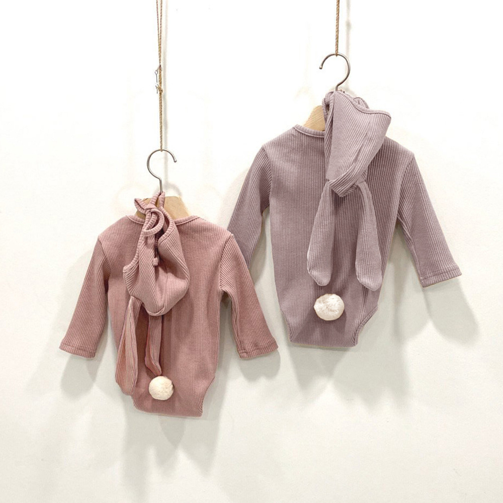 Picture of 2024 Autumn Korean Style Children's Clothing Baby Jumpsuit Cotton Long Sleeve Triangular Romper Suit Infant and Child Harness Bag Fart Suit