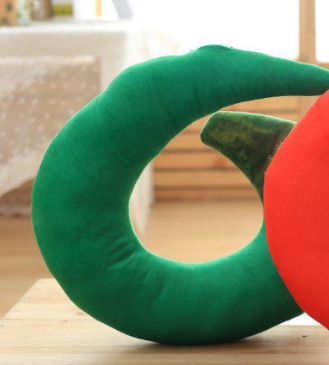 Picture of Simulation Cartoon Fruit Pepper U-shaped Neck Pillow Simulation Shrimp Toy Travel Pillow Lunch Nap Pillow