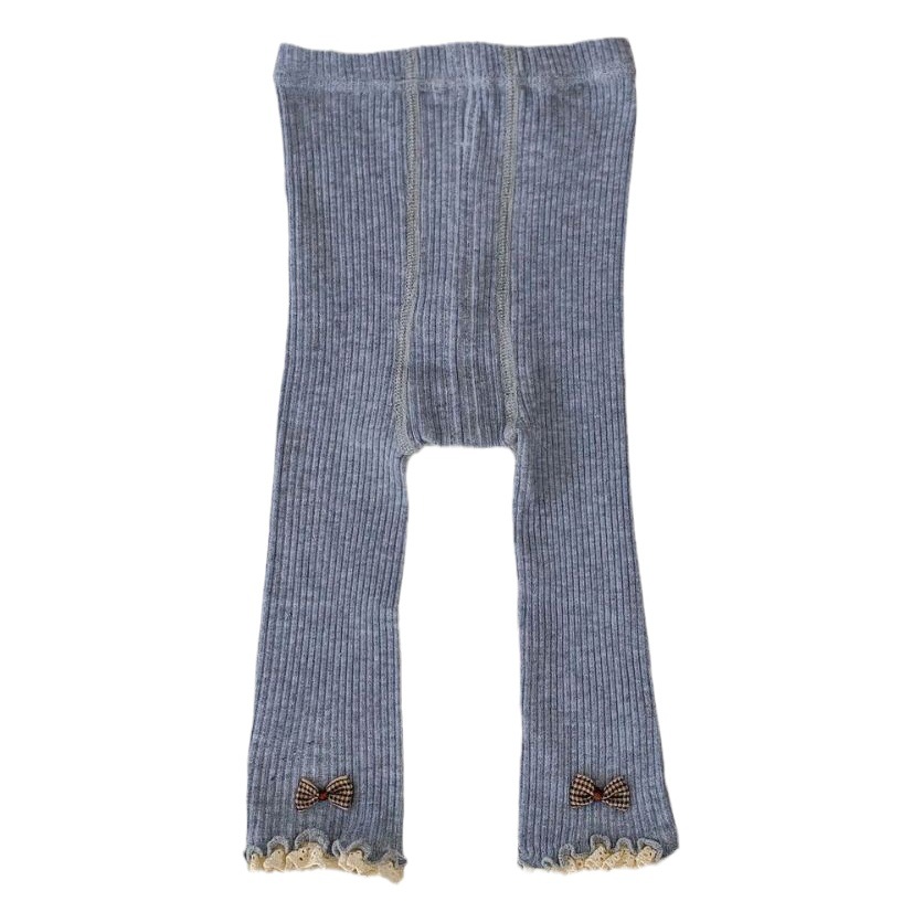 Ins Spring and Autumn New Arrival Baby Girl's Bow Knot Pants Girls' All-Match Thin Cropped Pants Leggings