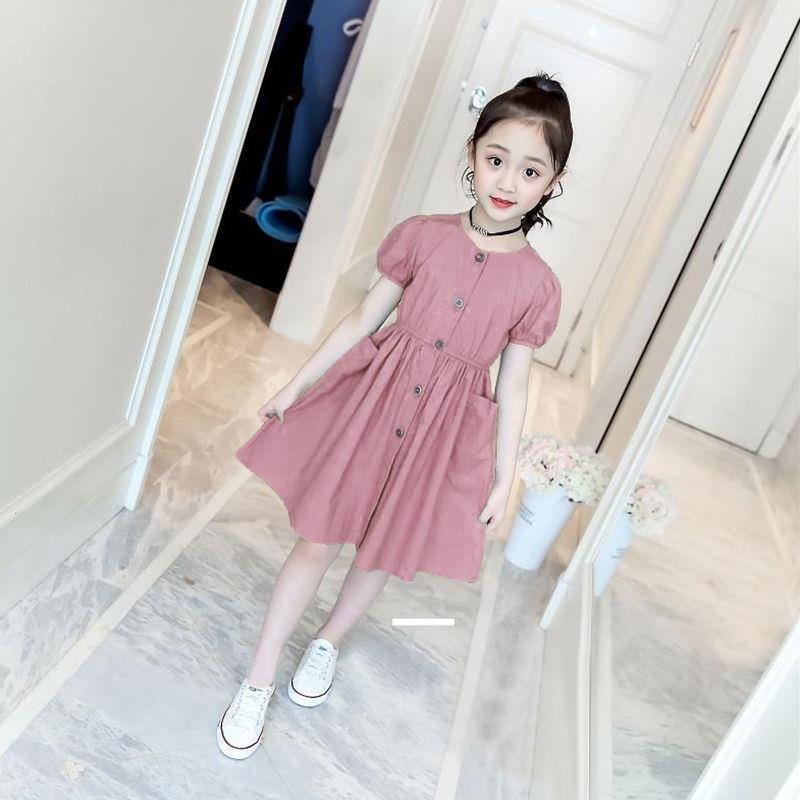Picture of Girls' 2020 New Stylish Dress Little Girl's Summer Pure Cotton Princess Dress Large Children's Summer Dress