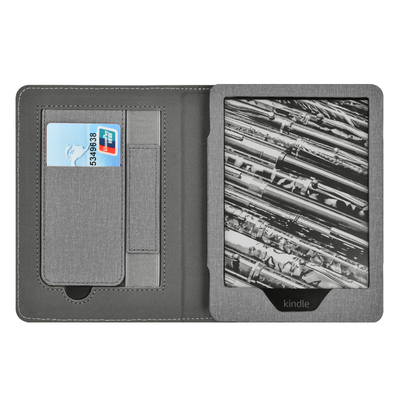 Picture of Suitable for Kindle Paperwhite65 Linen Texture Stand Protective Cover 2024 Youth Version 6inch Protective Cover