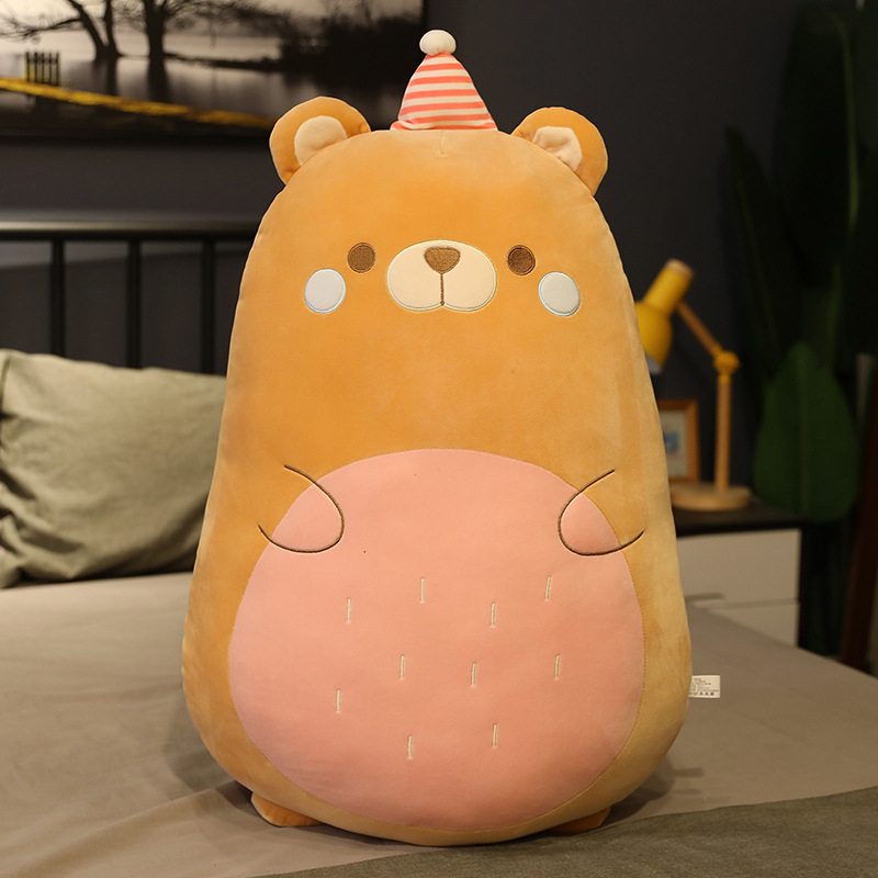 Picture of Cartoon Crown Animal Dinosaur Penguin Chubby Pillow Home Big Pillow Bear Plush Doll Message Vacuum