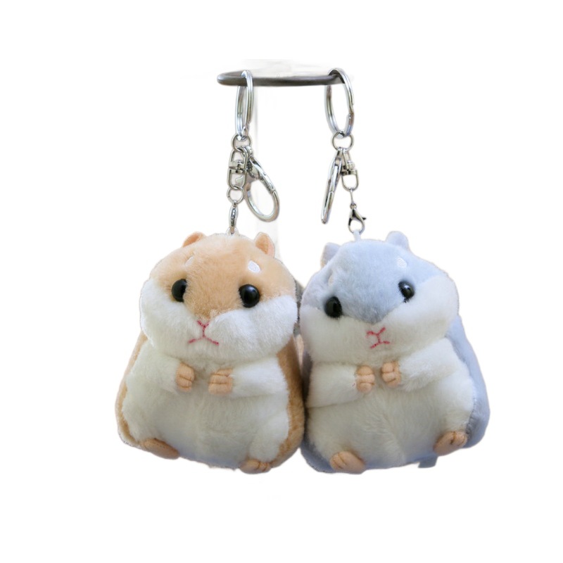 Picture of 2020 Year of the Rat Mascot Little Mouse Pendant Cute Soft Hamster Keychain Bag Stuffed Doll Doll