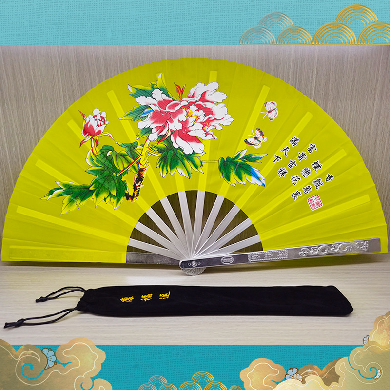Picture of Tai Chi Kung Fu Fan Aluminum Magnesium Alloy Fan Performance Fan Morning Exercise Fan Hands Fan Tai Chi Fan Factory Direct Fan Folding Fan