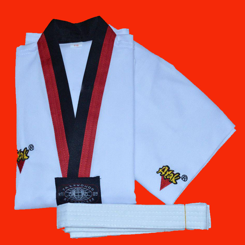 Picture of Factory supply embroidery printing all colors of cotton taekwondo clothing custom logo in stock can be shipped