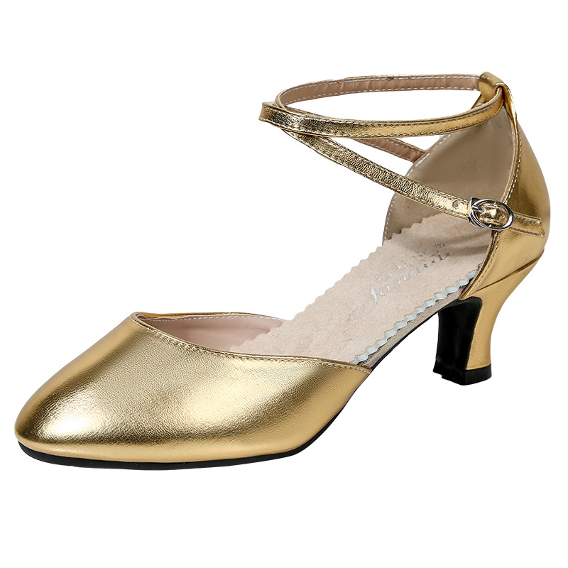 Picture of 2024 Spring and Summer New Square Dance Shoes Genuine Leather Women Dance Shoes Latin Dance Shoes Sandals Dance Shoes Cross-border Products