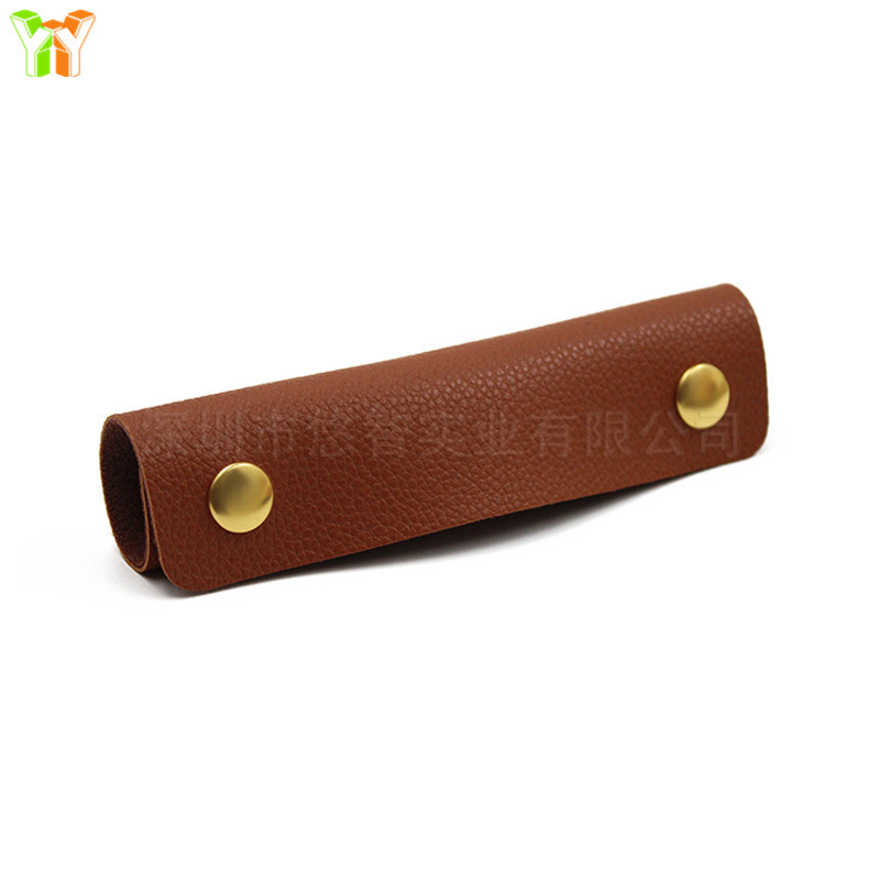 Picture of Double Buckle Luggage Handle Protective Leather Case Anti-Throttling Anti-Dirty Shoulder Strap Bag Shopping Bag Portable pu Leather