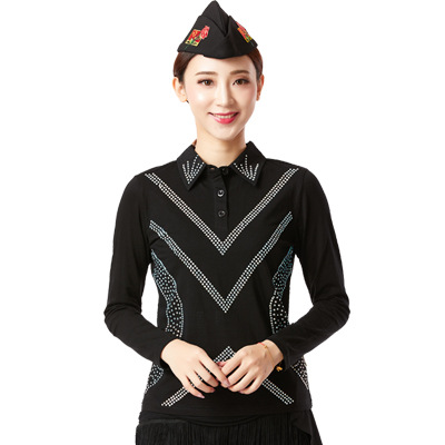 Picture of Sailor Dance Forest Knight Women's New Tassel One-piece Trousers Square Dance Latin Dance Jitterba Dance Culottes