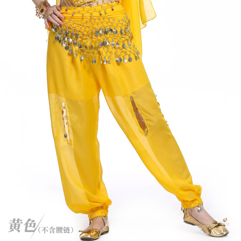 Picture of Dancer coin hanging knickers belly dance performance stage focus super stunning hollow performance dance pants dance pants