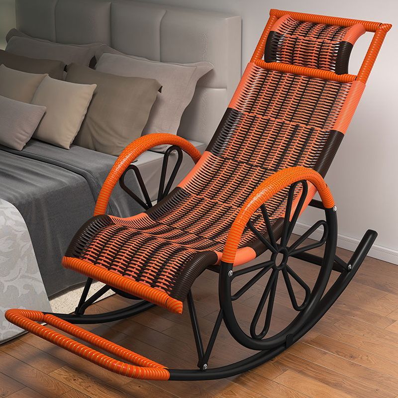 Picture of Rocking Chair Rocking Chair Rattan Chair Adult Nap Recliner Living Room Balcony Lazy Elderly Leisure Reinforced Lazy Chair