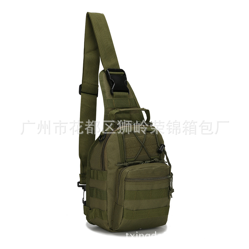 Picture of Factory Spot Canvas Riding Bag Camouflage Outdoor Sports Small Chest Hanging Bag Single Shoulder Crossbody Outdoor Tactical Chest Bag