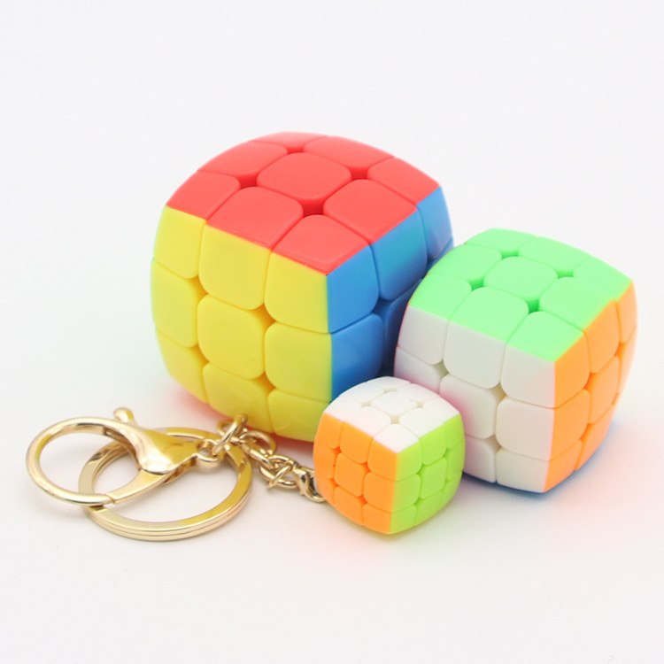 Picture of Yongjun Mini Bread Level 3 Series Keychain Rubik's Cube Small and Smooth Level 3 Mini Rubik's Cube Educational Toy
