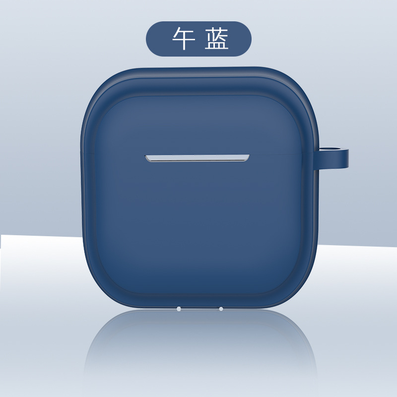 Picture of Simple Pure Color Belt Pendant Suitable for Airpods4 Protective Case Apple 1/2 Silicone Headphone Case with Lanyard Source