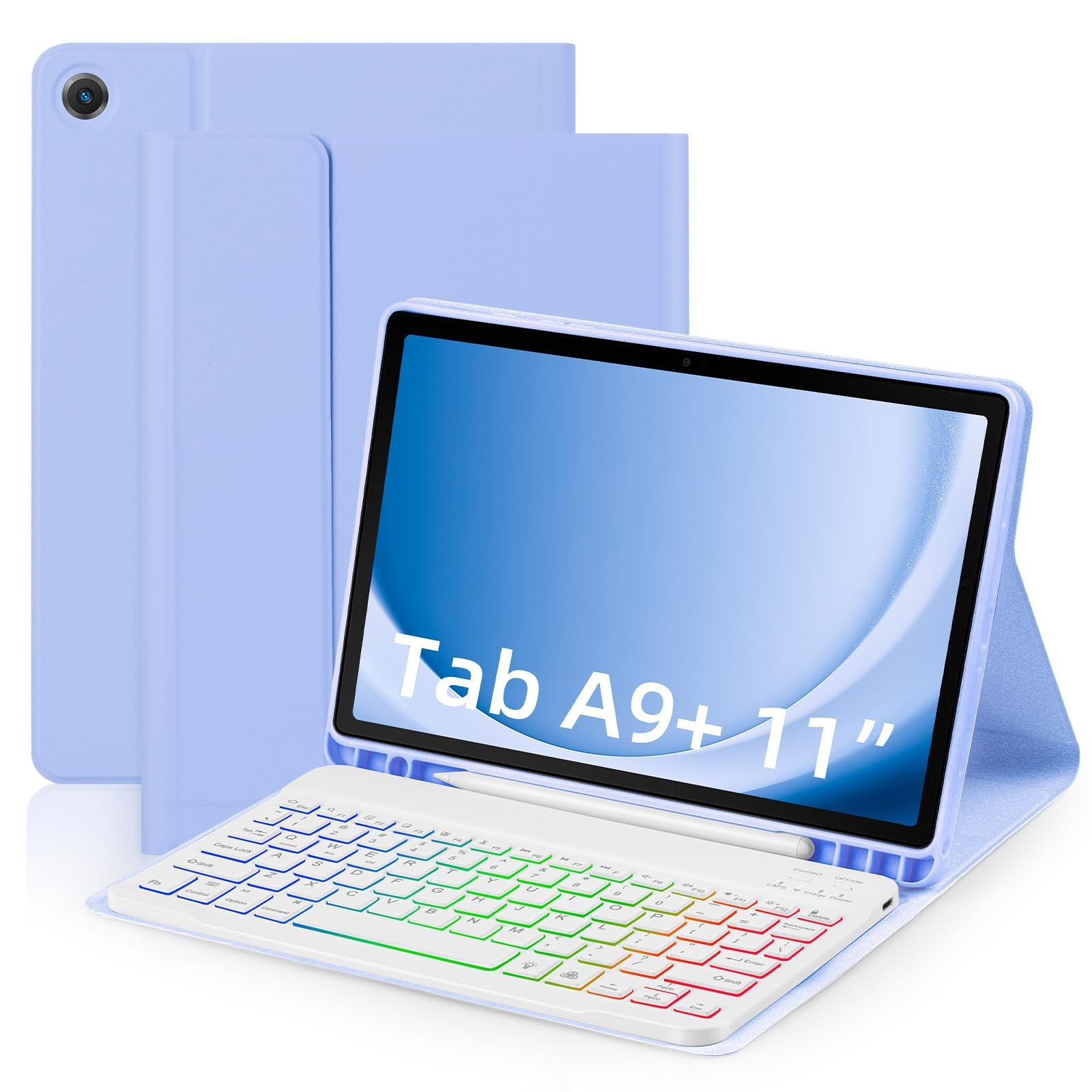Bluetooth Keyboard Suitable for Samsung S9 11inch Tablet Protective Case S9/S9Fe Inch Keyboard A8 X205 Protective Case