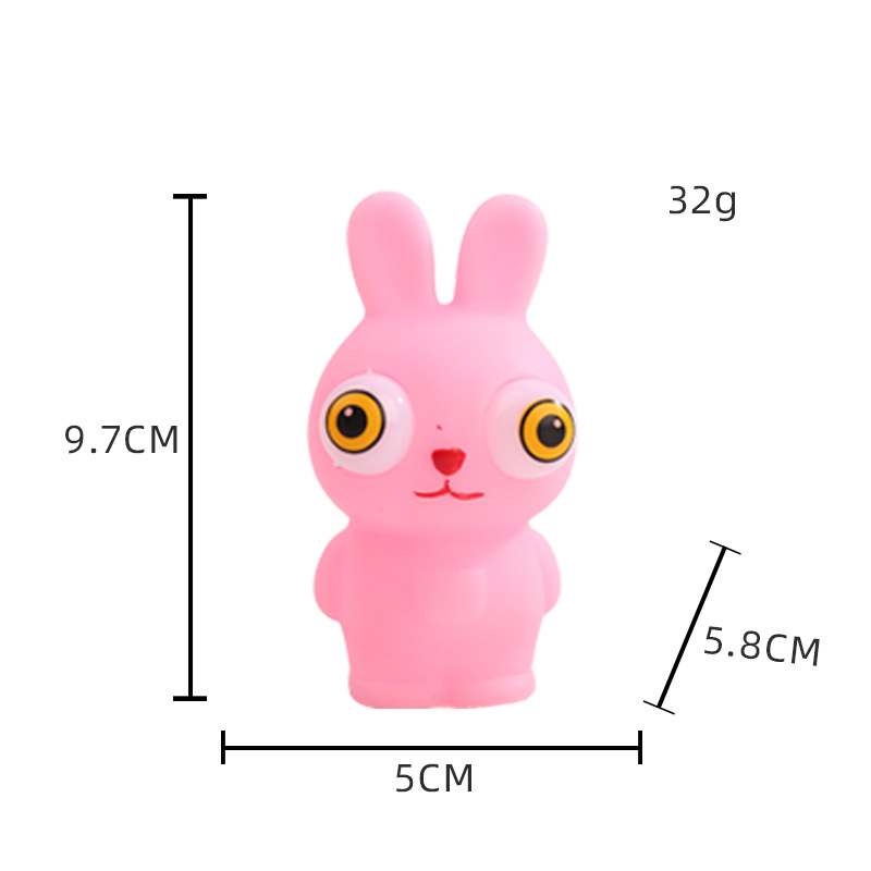 Picture of Cross-border cartoon factory direct decompression animal squeeze doll decompression pinch music stare eye vent toy