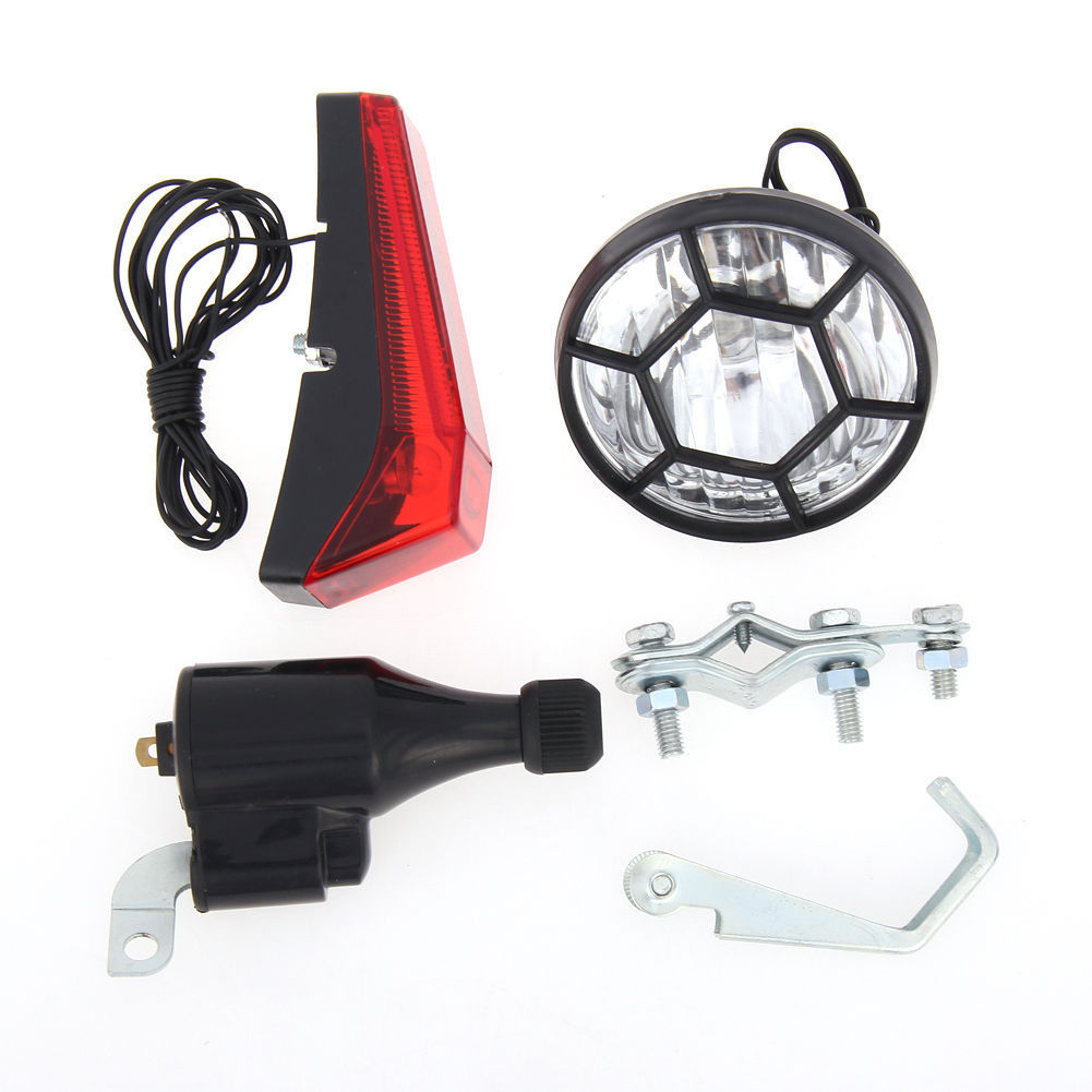 Picture of Cross-Border Hot Selling Bicycle Generator Modified Grinder Light Retro Headlight Tail Light 12V6W Bicycle Self-Generating