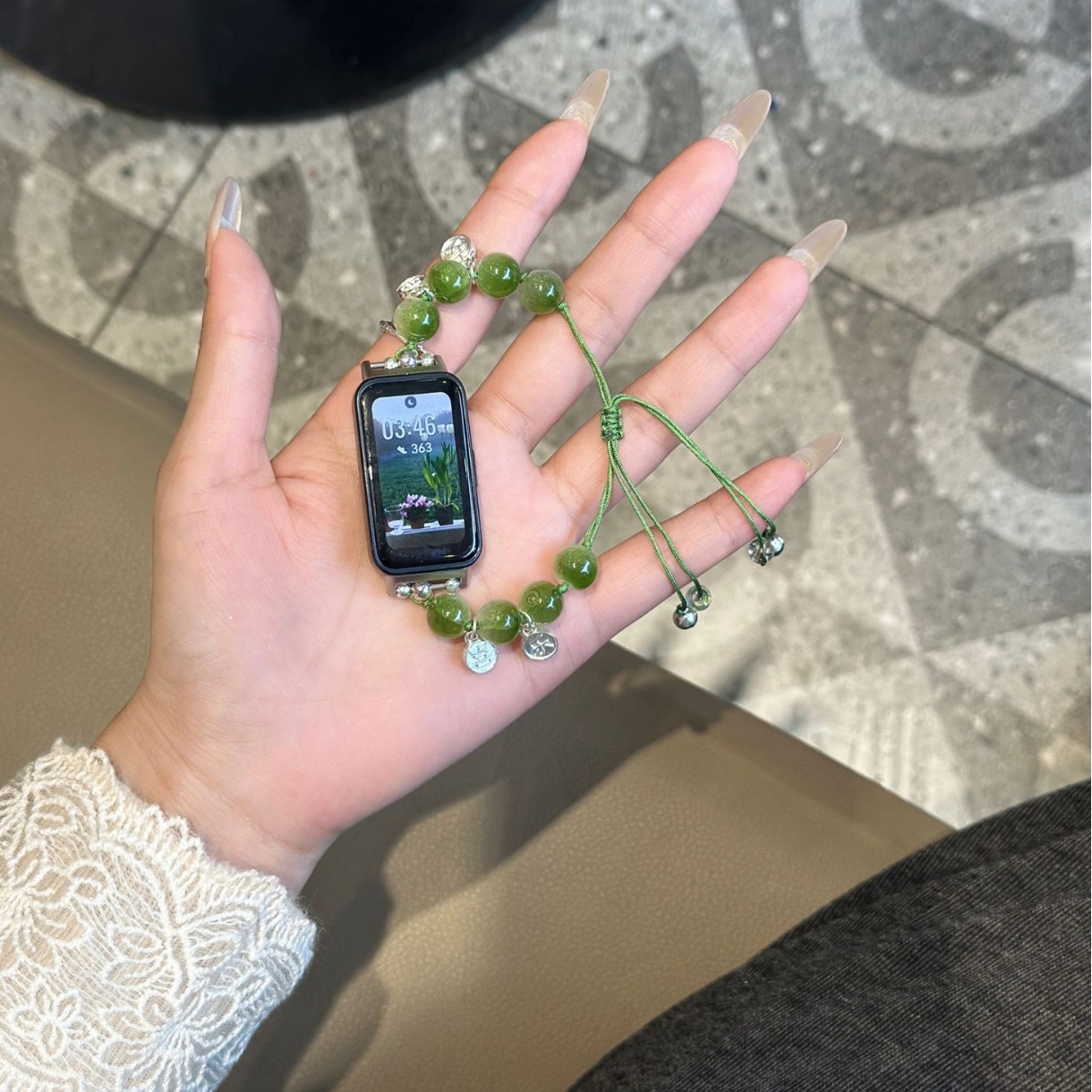 Ping An Joy Beaded Guofeng Strap for Huawei Bracelet 98NFC Wristband WatchFit32 Strap for Women