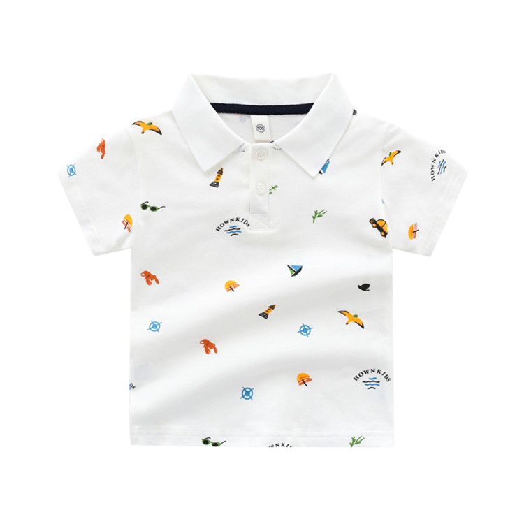 Picture of Boys' Summer Short-sleeved T-shirt Children's Round Collar Shirt Baby's Three-dimensional Cartoon Casual Short-sleeved Top New Fashionable