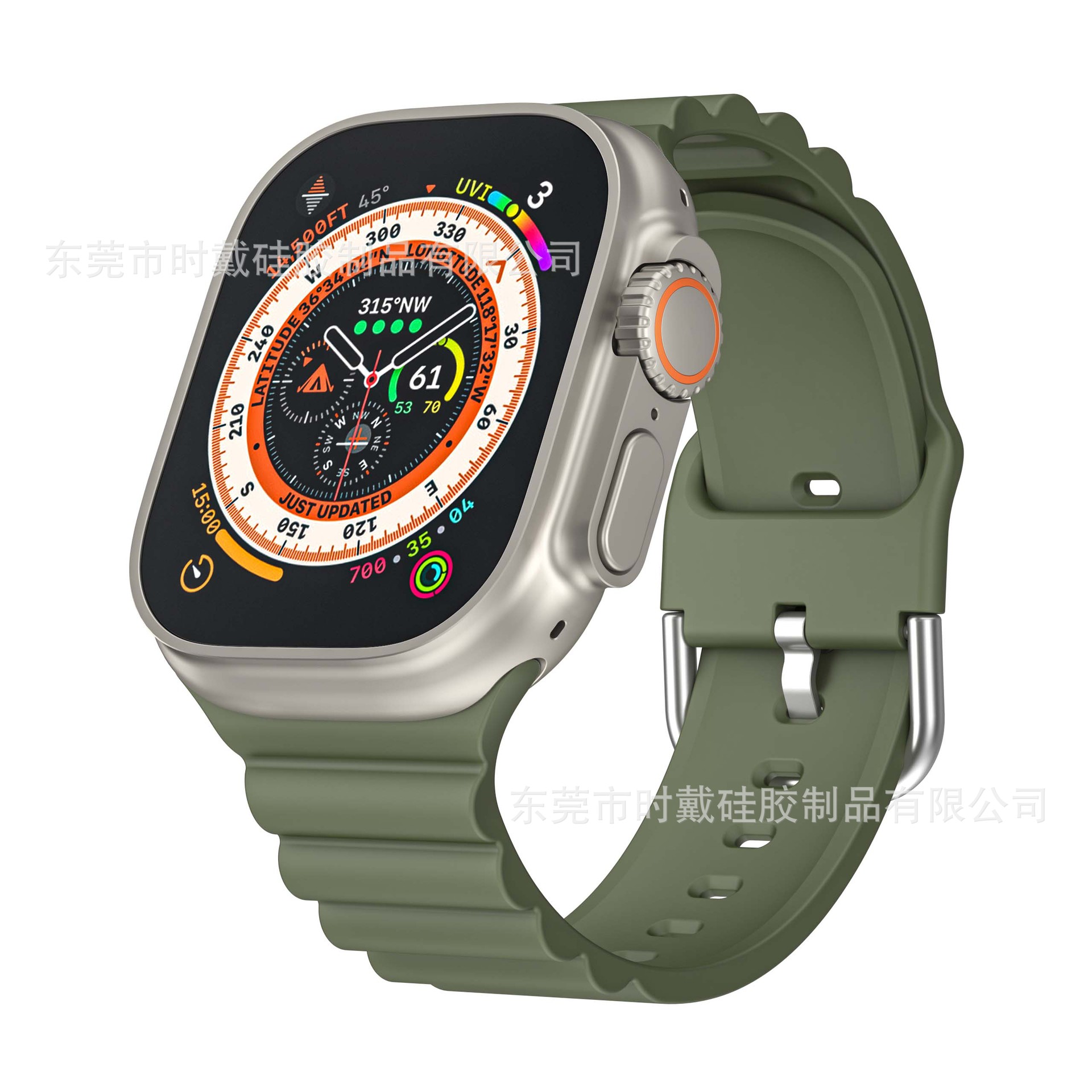 Picture of Suitable for Apple Watch8/7/6/5/4/Ultra/Se Pure Color Silicone iWatch Strap
