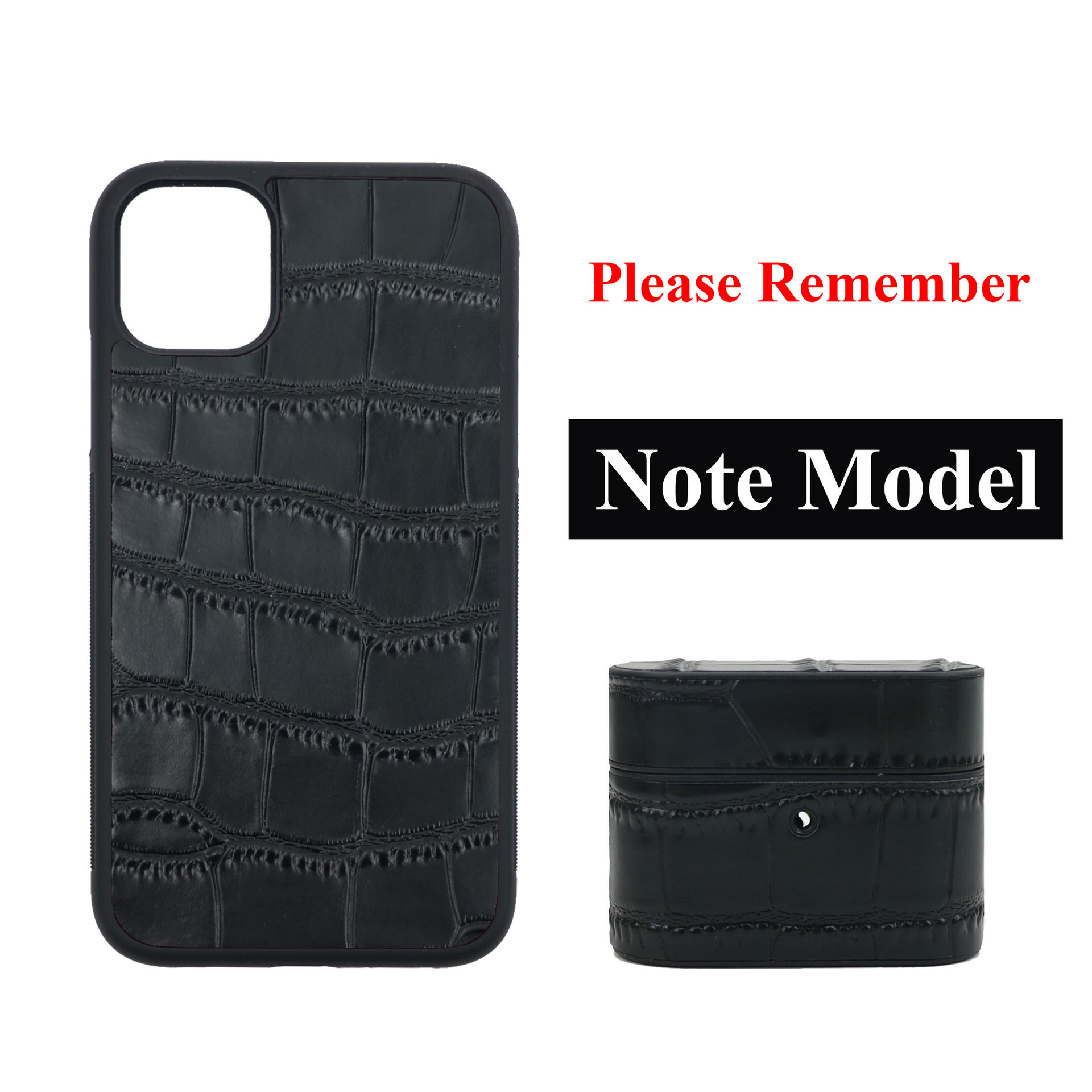 Picture of Crocodile Pattern Leather Set Airpods Bluetooth Headset Protective Case Drop-resistant Apple Phone Case Iphone11-15