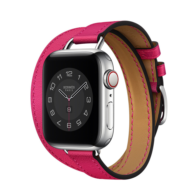 Picture of For Apple Watch applewatch Strap s10 Double Circle Thin Leather Strap Apple Watch 87654se