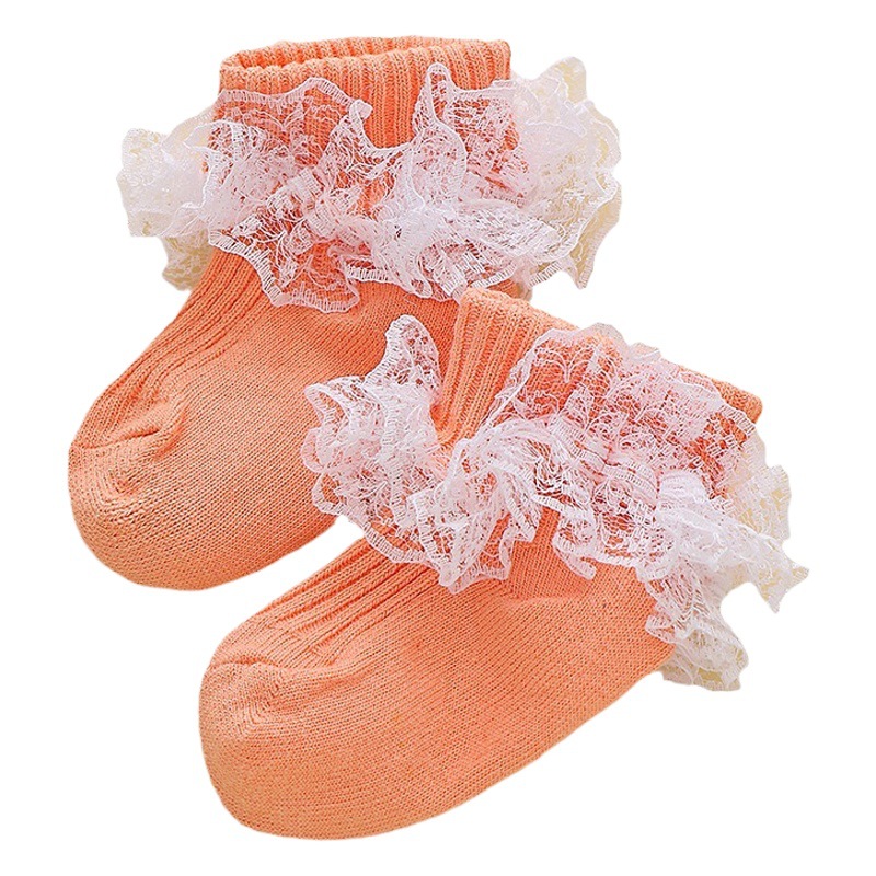 Baby socks 0-3-12 months baby socks spring and autumn girls' socks wholesale lace princess 23 new product