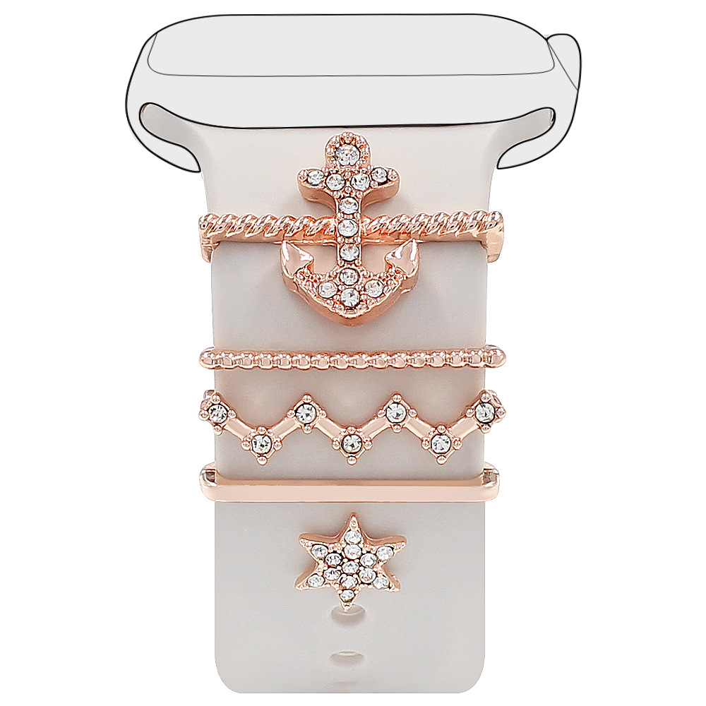 Picture of Applies to Apple Watch Watch Universal Silicone Strap with Diamond Arrow Decoration