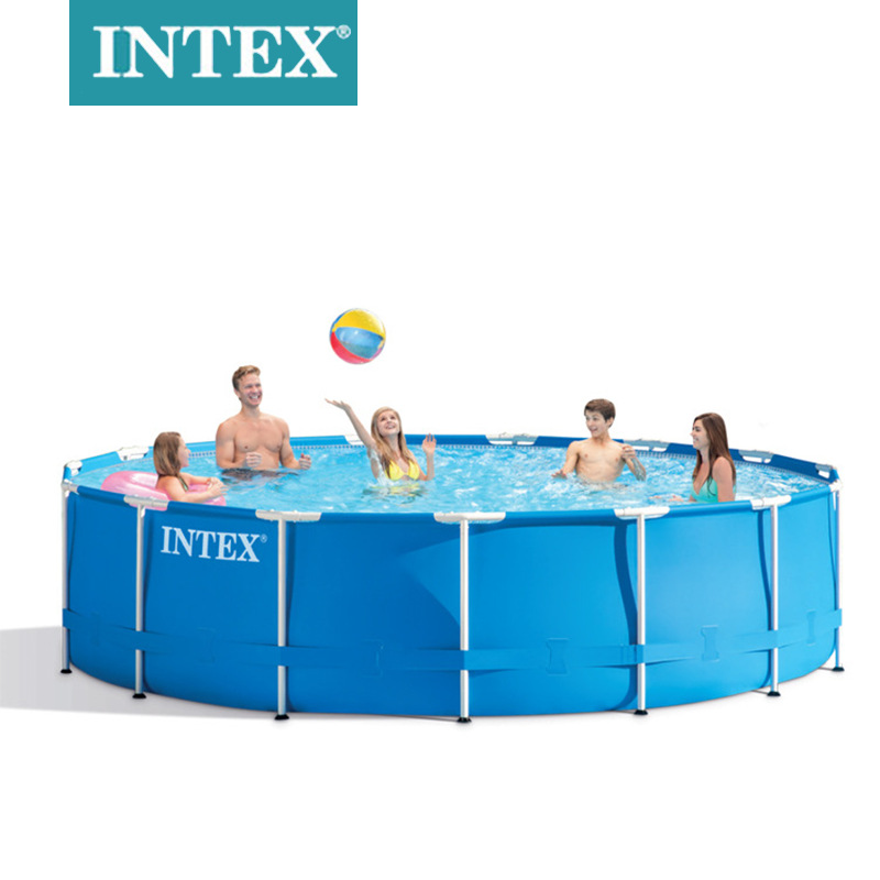 Picture of INTEX swimming pool square bracket pool round bracket pool family outdoor private large play pool