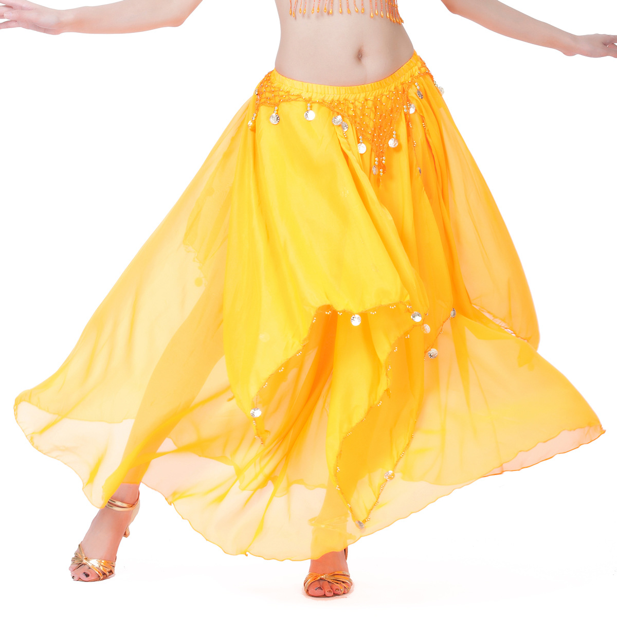 Less cloth chiffon long gauze skirt selection quality affordable belly dance skirt source factory primary supply