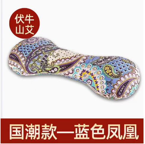 Picture of wormwood pillow wormwood pillow cylindrical pillow triangle pillow candy pillow moxibustion neck protection wormwood pillow home cervical pillow