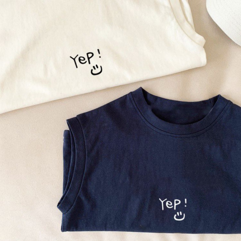 Picture of Pure Cotton Children's Cute Sleeveless T-Shirt 2024 Simple Small and Medium-Sized Boys and Girls Vest Top Summer Trendy T-Shirt