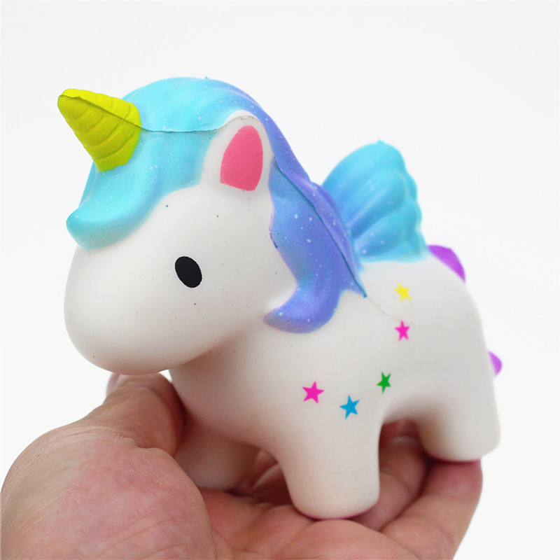 Popular slow rebound PU simulation small size unicorn decompression toy cartoon Pegasus pendant decoration pinch music