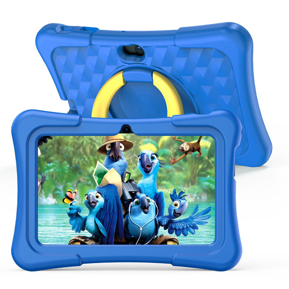 Picture of 7 inch puzzle children's flat with protective silicone sleeve 360 degree rotating handle bracket for cross-border foreign trade
