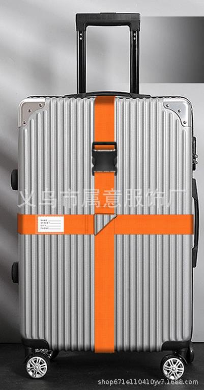Picture of Luggage case strap cross packing belt consignment reinforcement belt fixed buckle bundle suitcase explosion-proof belt customs code lock
