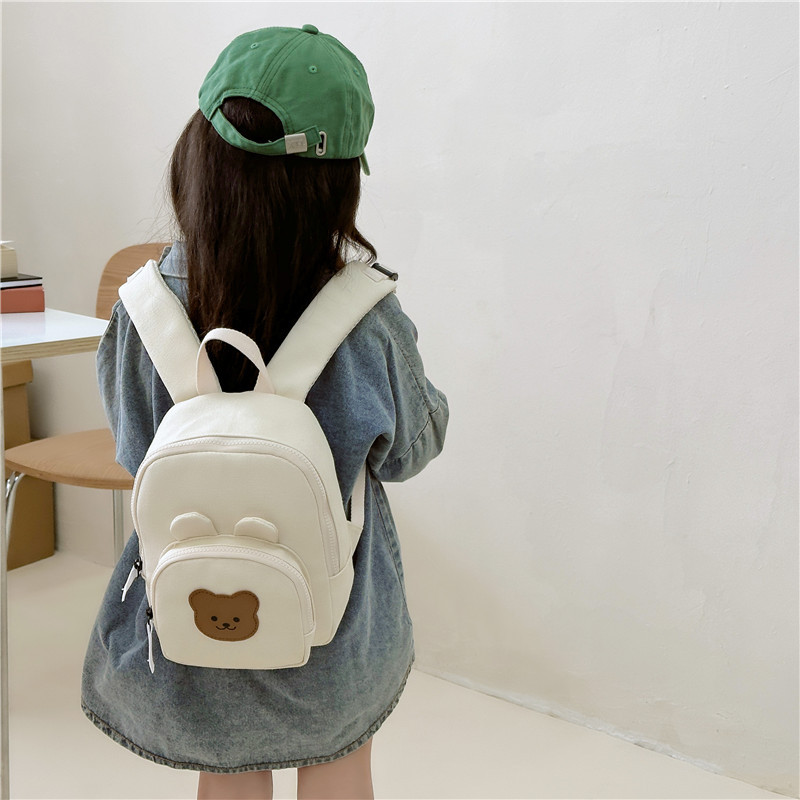 Picture of Cute Cartoon Children's Canvas Backpack New Korean Style Leisure Travel Small Backpack Boys and Girls Kindergarten School Bag