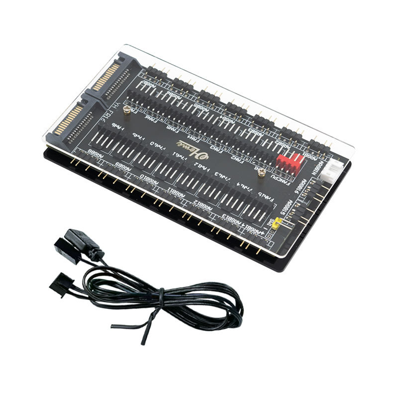 Picture of Chassis fan controller 11-way 5V/3Pin ARGB Shengguang synchronous PWM temperature control cable expansion box