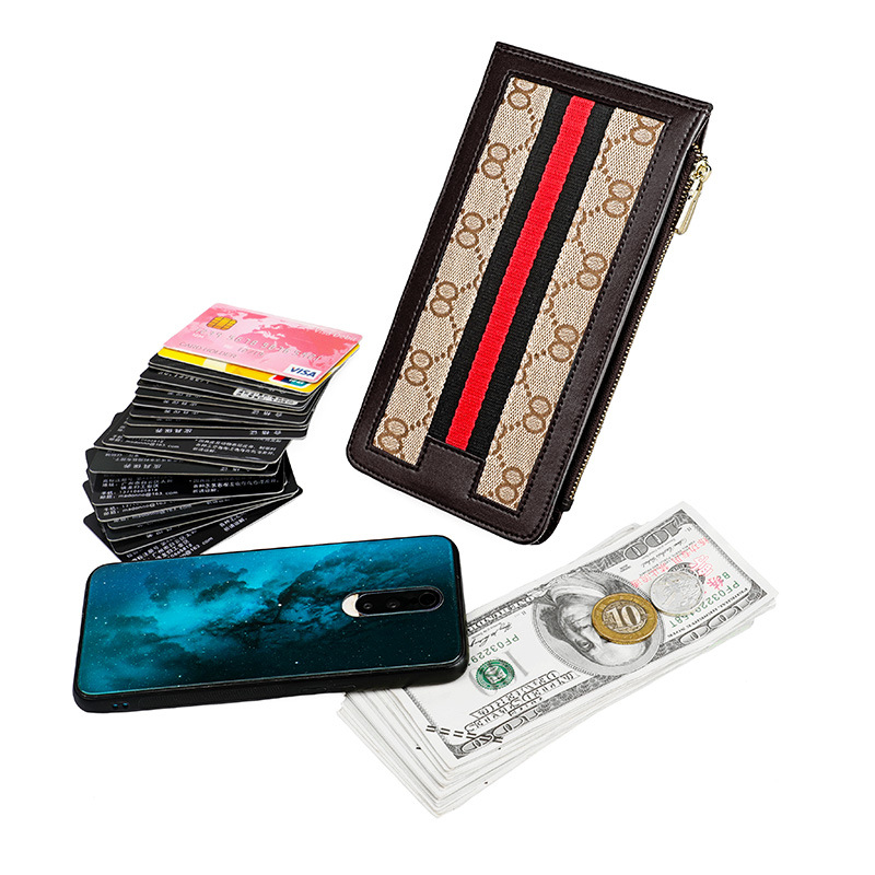 2022 new multi-functional card bag fashion mini card set men's and women's zipper wallet a generation of hair