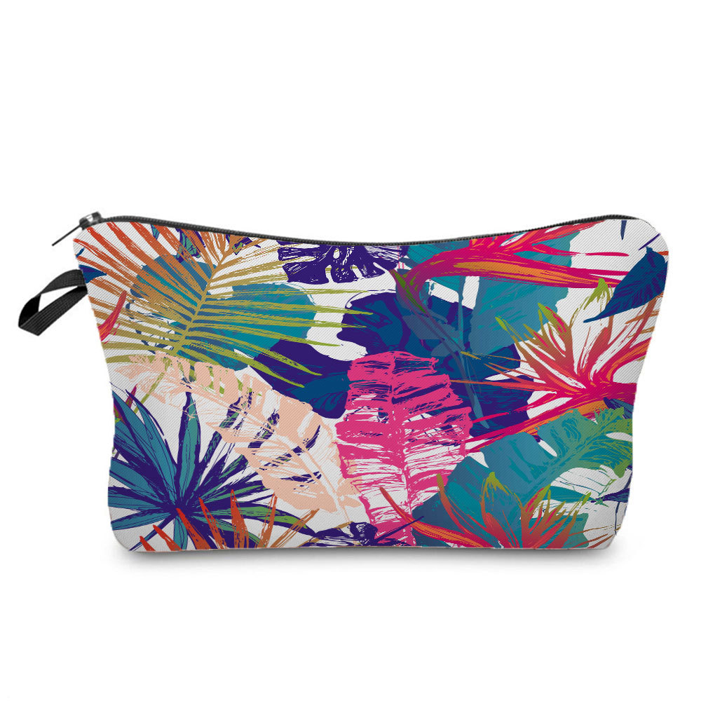 Picture of New Hot Style Auspicious Turtle Leaf Print Cosmetics Bag Tree Bushing Travel Dumpling Type Bag Storage Cosmetic Bag