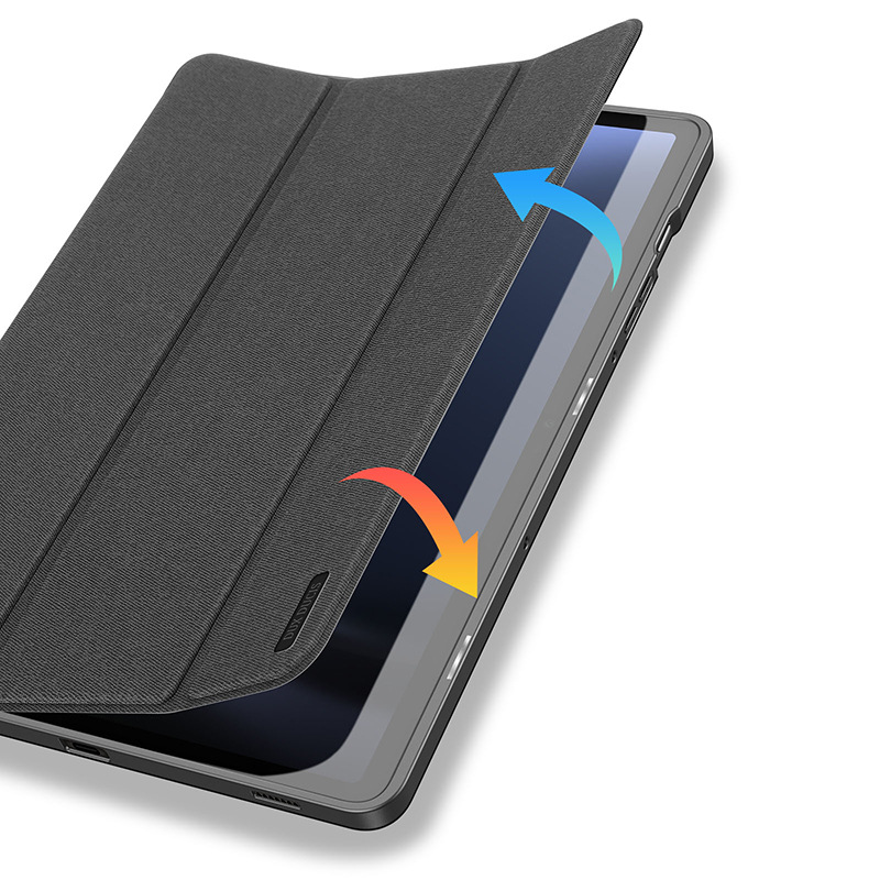 Picture of For Samsung Tab S9FE Flat Protective Cover with Pen Slot Flip Three-fold Anti-drop Protective Shell Cloth Pattern Leather Cover