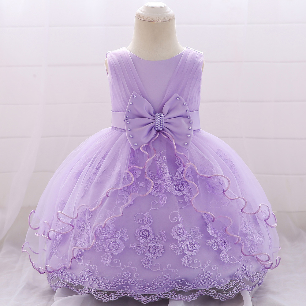Picture of Cross Border Cotton Princess Dress Dress Baby's Birthday Bow Lace Baby dress Dress
