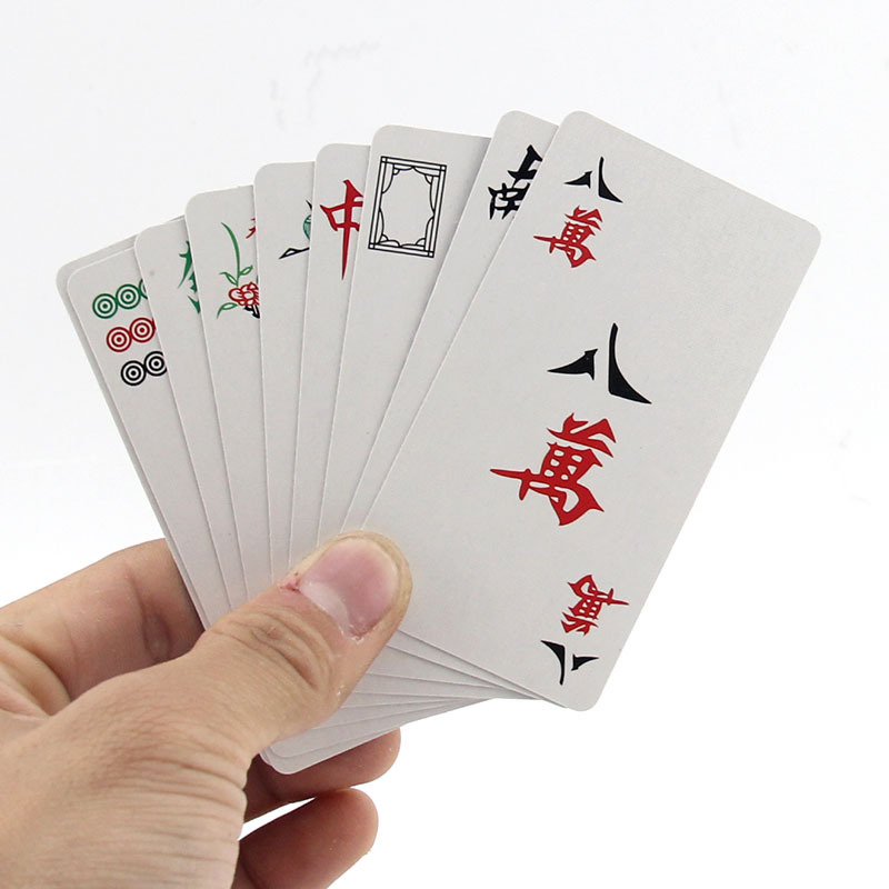 Picture of Card Mahjong Mini Travel Portable Dormitory Party Leisure Entertainment Game Poker Table Tour Card Stall Supply
