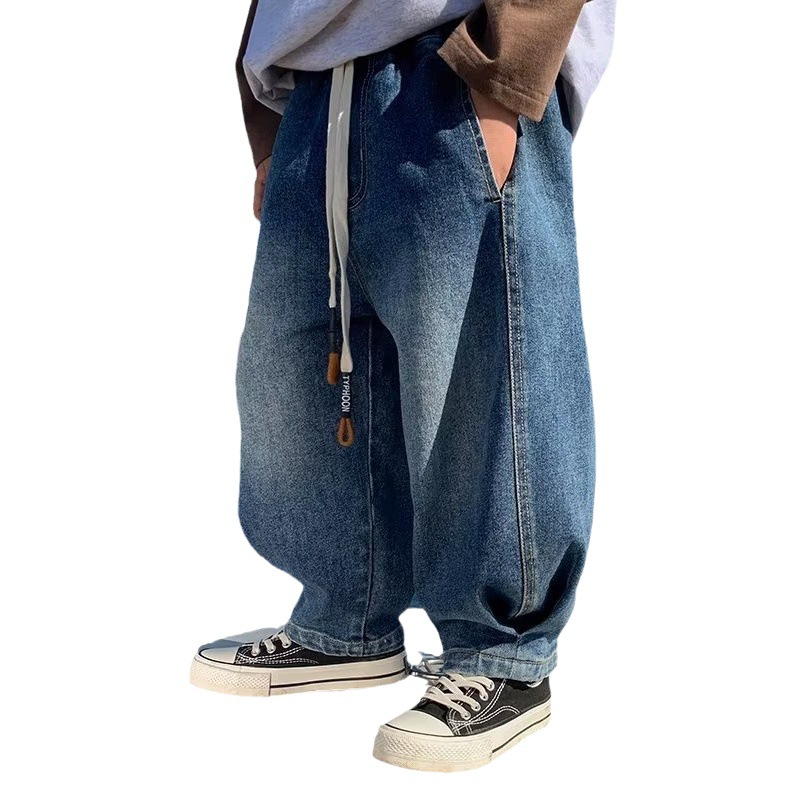 Children's Wear Boys Jeans 2023 New Spring and Autumn Casual Simple Loose Children's Casual Pants Little Boy's Trousers